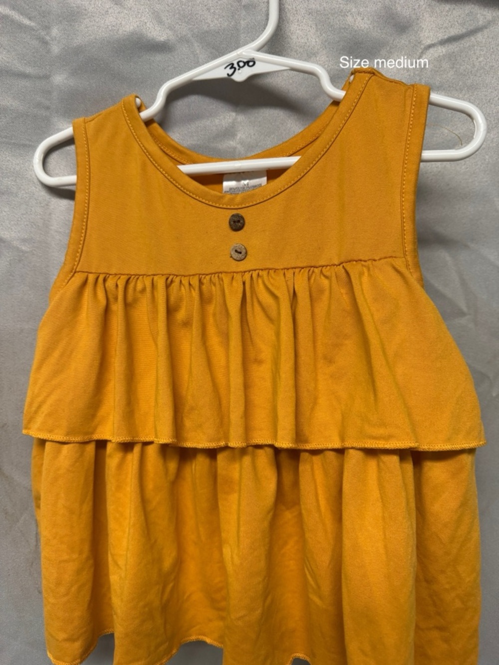 Mustard Yellow Ruffled Tank Top
